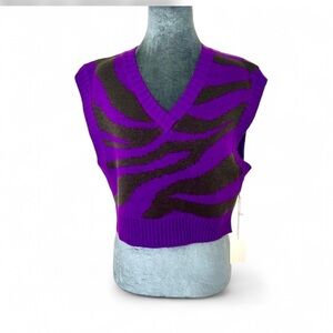 Thinkable Cropped Women's Sweater Vest Size S